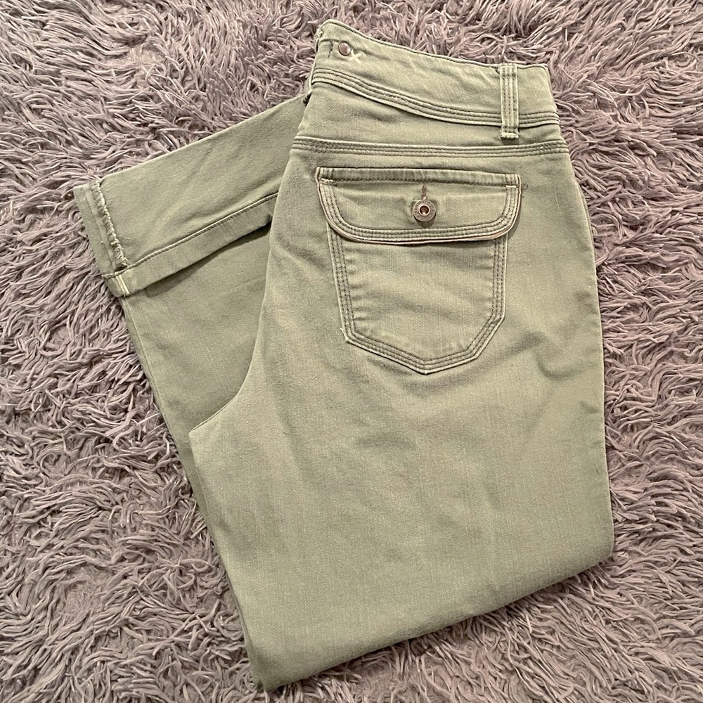Jeanstar Khaki Crop Jeans Size 8